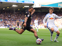 Milan van Ewijk (Coventry City) crosses during the Sky Bet Championship match between Leeds United and Coventry City at Elland Road in Leeds...