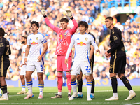 Illan Meslier (Leeds United) prepares for a corner during the Sky Bet Championship match between Leeds United and Coventry City at Elland Ro...