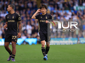 Tatsuhiro Sakamoto (Coventry City) during the Sky Bet Championship match between Leeds United and Coventry City at Elland Road in Leeds, Eng...