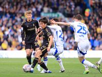 Tatsuhiro Sakamoto (Coventry City) battles with Ao Tanaka (Leeds United) during the Sky Bet Championship match between Leeds United and Cove...