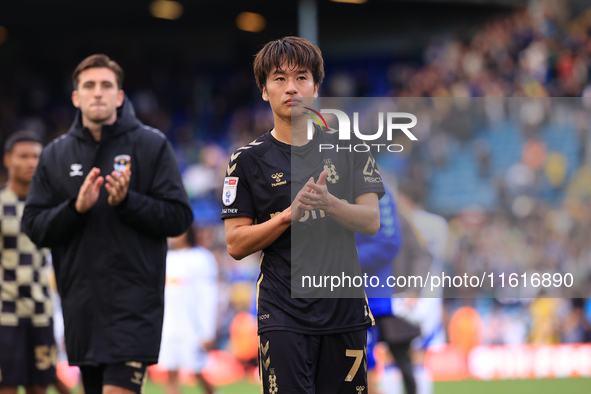 Tatsuhiro Sakamoto (Coventry City) after the Sky Bet Championship match between Leeds United and Coventry City at Elland Road in Leeds, Engl...