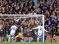 Joel Piroe (Leeds United) scores his team's third goal during the Sky Bet Championship match between Leeds United and Coventry City at Ellan...