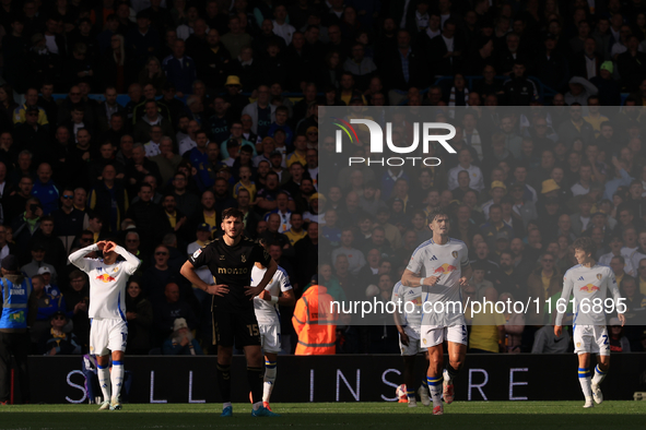 Joel Piroe (Leeds United) scores his team's third goal during the Sky Bet Championship match between Leeds United and Coventry City at Ellan...