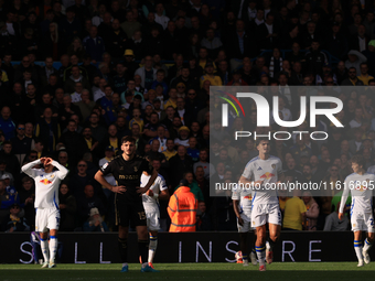 Joel Piroe (Leeds United) scores his team's third goal during the Sky Bet Championship match between Leeds United and Coventry City at Ellan...