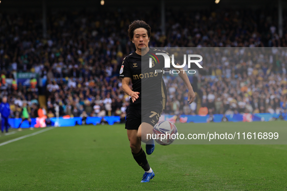 Tatsuhiro Sakamoto (Coventry City) during the Sky Bet Championship match between Leeds United and Coventry City at Elland Road in Leeds, Eng...