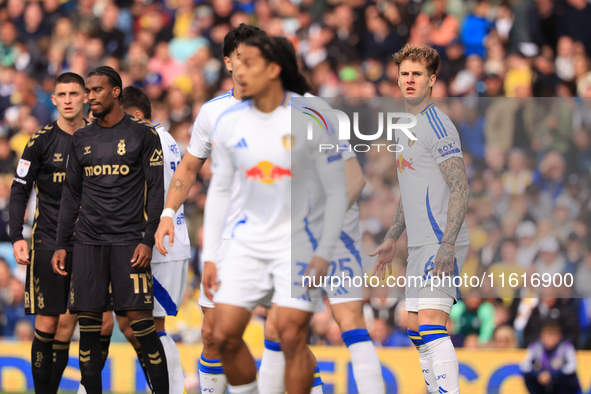 Joe Rodon (Leeds United) during the Sky Bet Championship match between Leeds United and Coventry City at Elland Road in Leeds, England, on S...