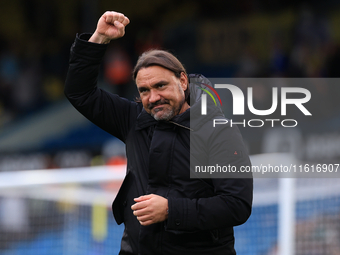 Daniel Farke, Leeds United manager, after the Sky Bet Championship match between Leeds United and Coventry City at Elland Road in Leeds, Eng...