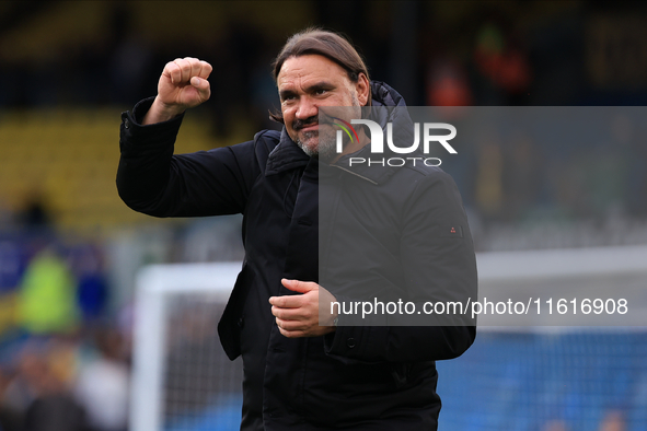 Daniel Farke, Leeds United manager, after the Sky Bet Championship match between Leeds United and Coventry City at Elland Road in Leeds, Eng...