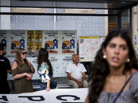 Thousands of people take to the streets in Lisbon, Portugal, on October 28, 2023, to demand better living conditions and lower housing price...