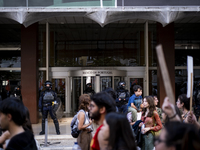 Thousands of people take to the streets in Lisbon, Portugal, on October 28, 2023, to demand better living conditions and lower housing price...