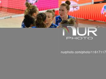 Prosecco Doc Imoco Conegliano competes against Vero Volley Milano during the Supercoppa Fineco Lega Volley Femminile at Palazzo dello Sport...