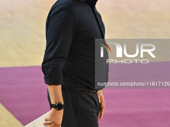 Stefano Lavarini, head coach of Vero Volley Milano, during the Supercoppa Fineco Lega Volley Femminile between Prosecco Doc Imoco Conegliano...