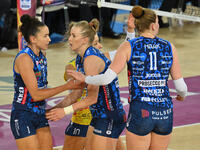 Prosecco Doc Imoco Conegliano competes against Vero Volley Milano during the Supercoppa Fineco Lega Volley Femminile at Palazzo dello Sport...