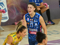 Martyna Lukasik of Prosecco Doc Imoco Conegliano is in action during the Supercoppa Fineco Lega Volley Femminile between Prosecco Doc Imoco...