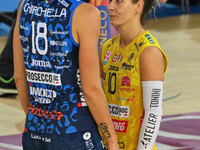 Cristina Chirichella and Monica De Gennaro of Prosecco Doc Imoco Conegliano during the Supercoppa Fineco Lega Volley Femminile between Prose...