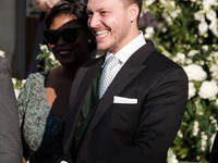 Matthew Jeremiah Kumar arrives for his wedding with Princess Theodora Glucksburg of Greece at the Metropolitan Cathedral of Athens in Athens...