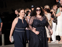 Guests arrive for the wedding of Princess Theodora Glucksburg of Greece and Matthew Jeremiah Kumar at the Metropolitan Cathedral of Athens,...