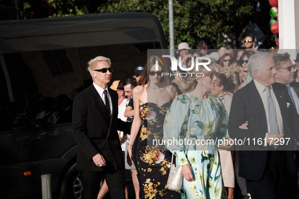 Guests arrive for the wedding of Princess Theodora Glucksburg of Greece and Matthew Jeremiah Kumar at the Metropolitan Cathedral of Athens,...