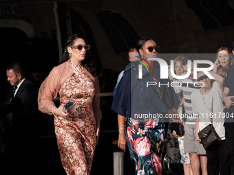 Guests arrive for the wedding of Princess Theodora Glucksburg of Greece and Matthew Jeremiah Kumar at the Metropolitan Cathedral of Athens,...