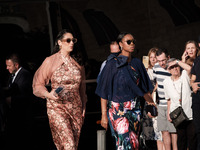 Guests arrive for the wedding of Princess Theodora Glucksburg of Greece and Matthew Jeremiah Kumar at the Metropolitan Cathedral of Athens,...