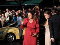 Alexia of Greece arrives for the wedding of Princess Theodora Glucksburg of Greece and Matthew Jeremiah Kumar at the Metropolitan Cathedral...