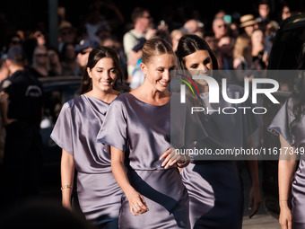 Olympia of Greece, bridesmaid, arrives for the wedding of Princess Theodora Glucksburg of Greece and Matthew Jeremiah Kumar at the Metropoli...