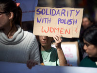 For International Safe Abortion Day, hundreds of women and men take to the streets in Toulouse, France, on September 28, 2024, to raise awar...