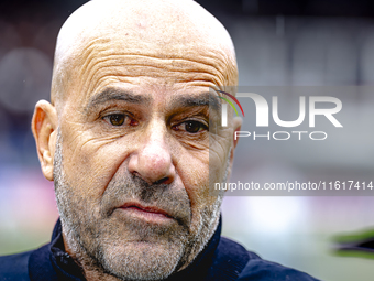 PSV Eindhoven trainer Peter Bosz during the match Willem II - PSV at the Koning Willem II stadium for the Dutch Eredivisie season 2024-2025...