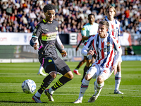 PSV Eindhoven midfielder Malik Tillman and Willem II forward Kyan Veasen during the match Willem II vs. PSV at the Koning Willem II stadium...