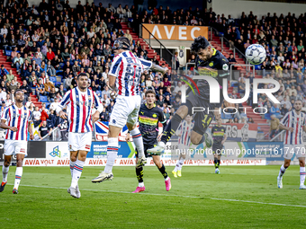 Willem II defender Mickael Tirpan and PSV Eindhoven forward Ricardo Pepi during the match Willem II vs. PSV at the Koning Willem II stadium...