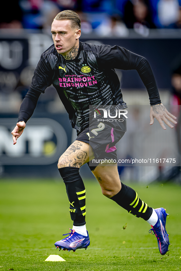 PSV Eindhoven defender Rick Karsdorp during the match Willem II - PSV at the Koning Willem II stadium for the Dutch Eredivisie season 2024-2...