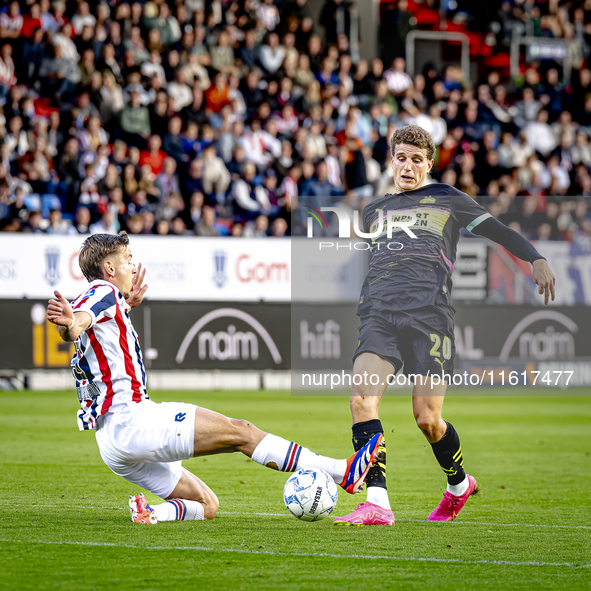 During the match Willem II vs. PSV at the Koning Willem II stadium for the Dutch Eredivisie season 2024-2025 in Tilburg, Netherlands, on Sep...