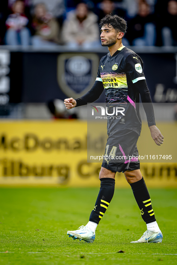 PSV Eindhoven forward Ricardo Pepi during the match Willem II vs. PSV at the Koning Willem II stadium for the Dutch Eredivisie season 2024-2...