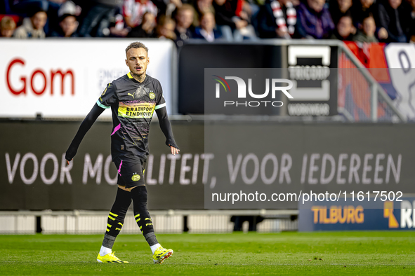 PSV Eindhoven forward Noa Lang plays during the match between Willem II and PSV at the Koning Willem II stadium for the Dutch Eredivisie sea...