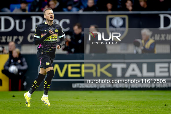 PSV Eindhoven forward Noa Lang plays during the match between Willem II and PSV at the Koning Willem II stadium for the Dutch Eredivisie sea...