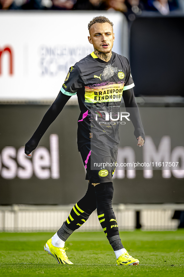 PSV Eindhoven forward Noa Lang plays during the match between Willem II and PSV at the Koning Willem II stadium for the Dutch Eredivisie sea...