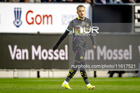 PSV Eindhoven forward Noa Lang plays during the match between Willem II and PSV at the Koning Willem II stadium for the Dutch Eredivisie sea...