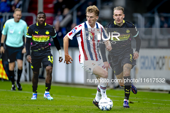 PSV Eindhoven defender Rick Karsdorp plays during the match between Willem II and PSV at the Koning Willem II stadium for the Dutch Eredivis...