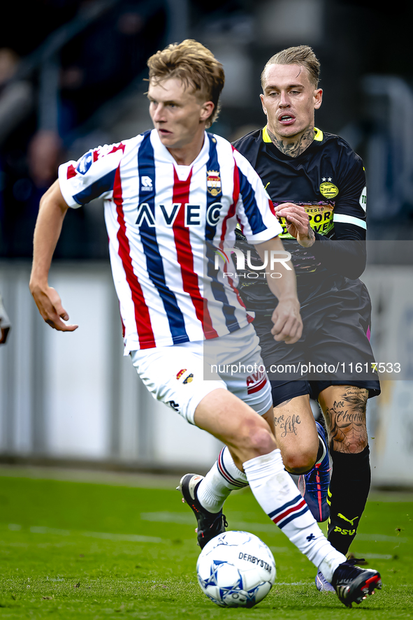 PSV Eindhoven defender Rick Karsdorp plays during the match between Willem II and PSV at the Koning Willem II stadium for the Dutch Eredivis...