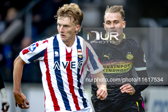 PSV Eindhoven defender Rick Karsdorp plays during the match between Willem II and PSV at the Koning Willem II stadium for the Dutch Eredivis...