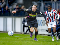 PSV Eindhoven defender Rick Karsdorp and Willem II forward Amar Fatah during the match Willem II vs. PSV at the Koning Willem II stadium for...