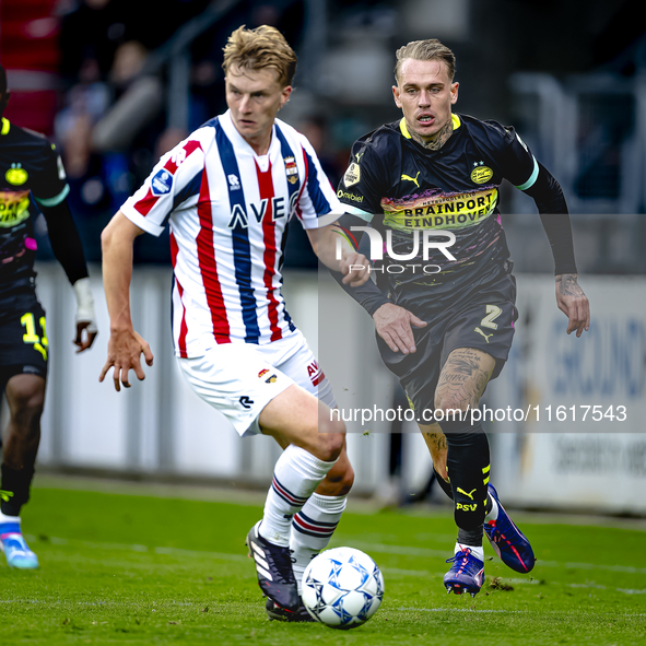 PSV Eindhoven defender Rick Karsdorp plays during the match between Willem II and PSV at the Koning Willem II stadium for the Dutch Eredivis...