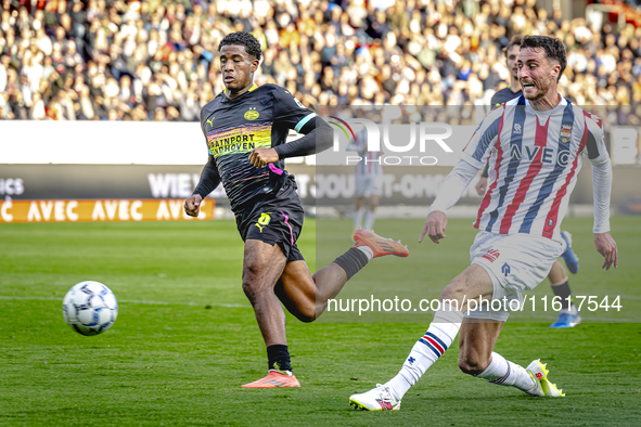 Willem II forward Kyan Veasen plays during the match Willem II vs. PSV at the Koning Willem II stadium for the Dutch Eredivisie season 2024-...