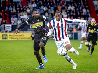 PSV Eindhoven forward Johan Bakayoko and Willem II forward Amar Fatah during the match Willem II vs. PSV at the Koning Willem II stadium for...