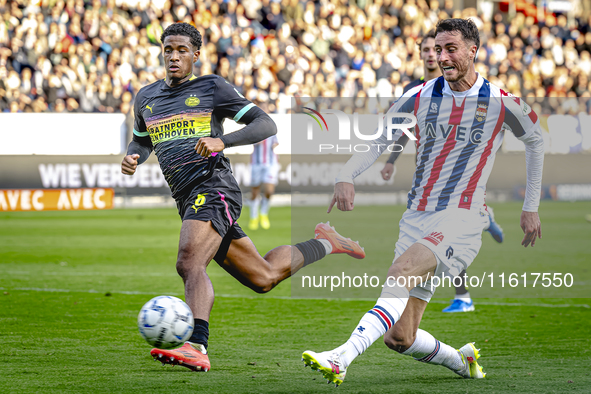 Willem II forward Kyan Veasen plays during the match Willem II vs. PSV at the Koning Willem II stadium for the Dutch Eredivisie season 2024-...