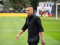 Coach Slawomir Peszko during the game between Wieczysta Krakow and Skra Czestochowa in Krakow, Poland, on September 28, 2024. Betclic 2 Liga...