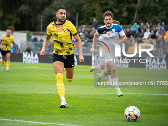 Manuel Torres during the game between Wieczysta Krakow and Skra Czestochowa in Krakow, Poland, on September 28, 2024. Betclic 2 Liga, Polish...