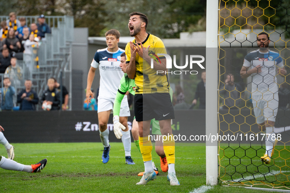 Chuma during the game between Wieczysta Krakow and Skra Czestochowa in Krakow, Poland, on September 28, 2024. Betclic 2 Liga, Polish footbal...