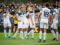 Skra players during the game between Wieczysta Krakow and Skra Czestochowa in Krakow, Poland, on September 28, 2024. Betclic 2 Liga, Polish...