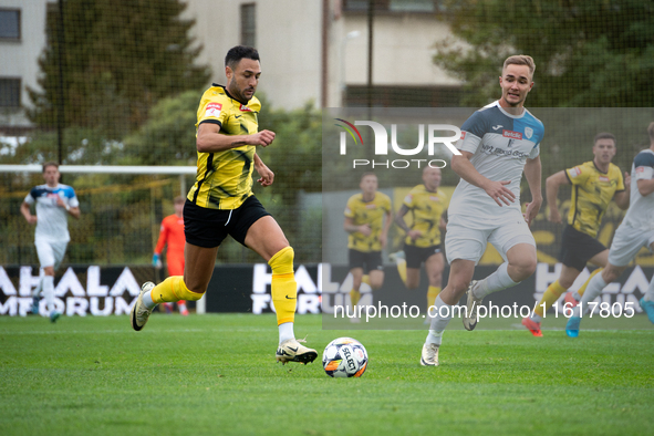 Manuel Torres during the game between Wieczysta Krakow and Skra Czestochowa in Krakow, Poland, on September 28, 2024. Betclic 2 Liga, Polish...